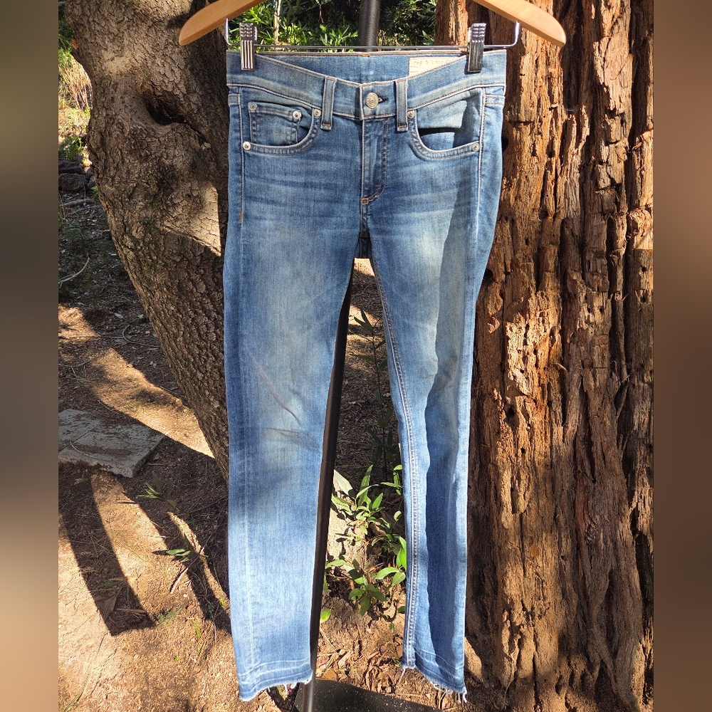 Rag & Bone Womens Blue Ankle Skinny Jeans Size 24